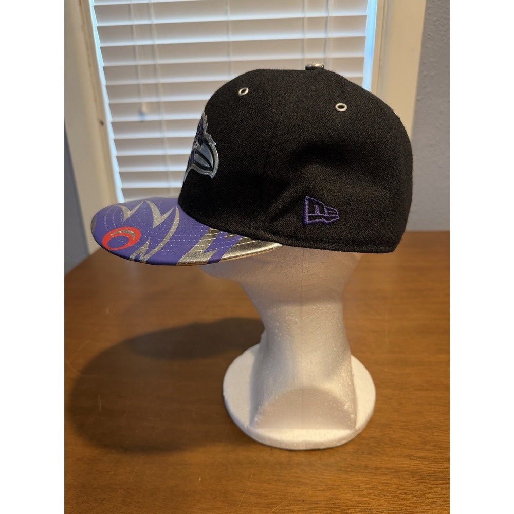 New Era 9FIFTY Baltimore Ravens 3D Liquid Chrome Logo Bill Hat Cap 7 1/4 - Picture 3 of 11